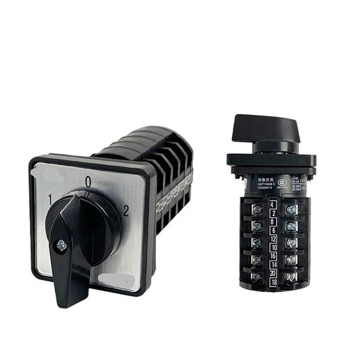380V 10A 5 Levels 3 Position Silver Contact Dual Power Control Circuit Universal Changeover Rotary Cam Switch Black LW8-10/5 1Pcs(Customize) in Saudi Arabia