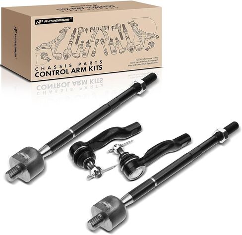 مجموعة A-Premium مكونة من 4 قطع، طقم نهاية قضيب ربط أمامي داخلي وخارجي، متوافق مع Toyota RAV4 2001 2002 2003، L4 2.0L & GAS فقط in Kuwait