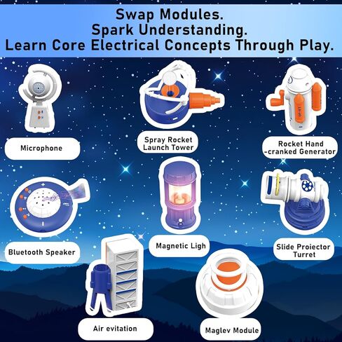 AI Science Kit for Kids 6-12 Years | STEM Robotics & Electronic Circuit Building Kit with 66 Pcs & 500+ Experiments | Voice Controlled Educational Engineering Toys for Boys & Girls in Saudi Arabia