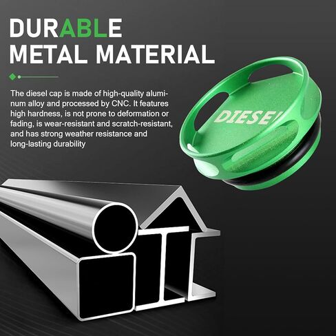 Magnetic Diesel Fuel Cap, Billet Aluminum Protective Cover with Rubber Sealing Ring, Engine Fuel Tank Cover Modification Part, Compatible with Dodge RAM 1500 2500 3500 2013-2018 (Green) in Saudi Arabia