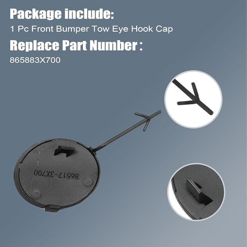Front Bumper Tow Eye Hook Cap Cover Plastic 865883X700 Compatible with 2014 Hyundai Elantra in Saudi Arabia