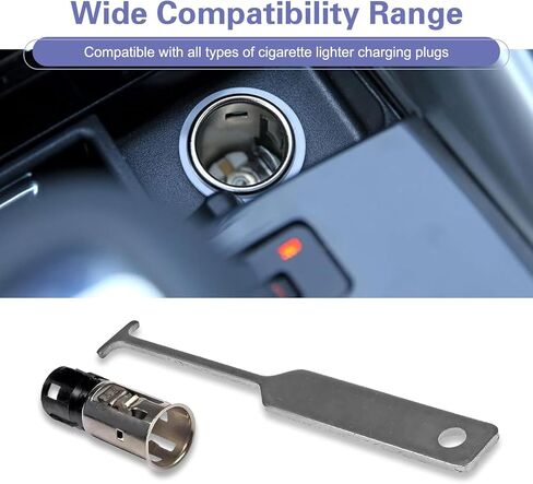 Cigarette Lighter Socket, 12V Car Cigarette Socket Adapter with Removal Tool, Vehicle Power Outlet Cigarette Lighter Replacement 25776667, J42059, 25774623, Universal for Most Auto in Saudi Arabia