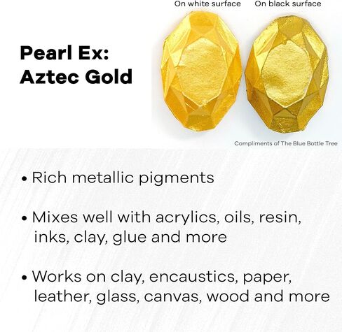 Jacquard Pearl Ex Pigment Powder 4oz Aztec Gold - Loose Mica Powder for Epoxy Resin, Watercolors, Calligraphy Ink & Clay - Epoxy Pigment Powder - Epoxy Resin Color in Kuwait