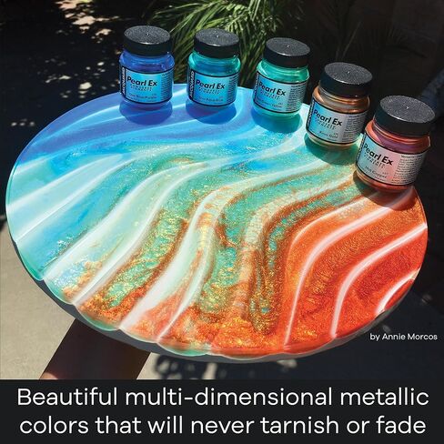 Jacquard Pearl Ex Pigment Powder 4oz Aztec Gold - Loose Mica Powder for Epoxy Resin, Watercolors, Calligraphy Ink & Clay - Epoxy Pigment Powder - Epoxy Resin Color in Kuwait