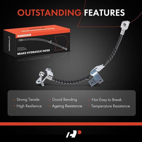 A-Premium Front Driver Side Brake Hydraulic Hose Compatible with Ford & Lincoln Models - Expedition, Navigator, 2018 2019 2020 2021 in Kuwait