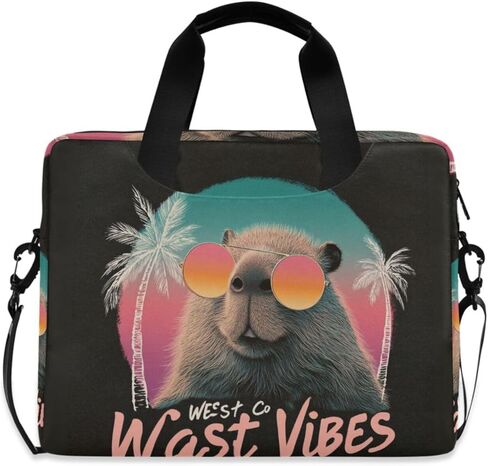 Laptop Sleeves Portable Crossbody Messenger with Handle and Shoulder Strap 15.6 inch Computer Sleeve with Zipper coasts Capybaras in Kuwait