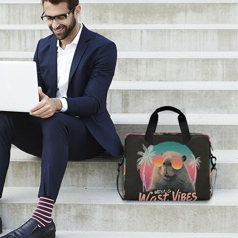 Laptop Sleeves Portable Crossbody Messenger with Handle and Shoulder Strap 15.6 inch Computer Sleeve with Zipper coasts Capybaras in Kuwait