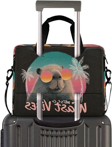 Laptop Sleeves Portable Crossbody Messenger with Handle and Shoulder Strap 15.6 inch Computer Sleeve with Zipper coasts Capybaras in Kuwait