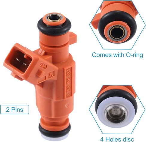 X AUTOHAUX 4pcs 0280156034 1984E9 9638220380 Fuel Injector for CITROEN Berlingo 1.6 16V 2000-2011 for PEUGEOT 307 Hatchback 1.6 16V 2000-2007 in Kuwait