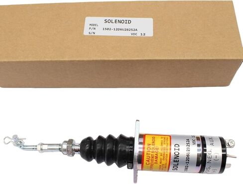 12V Fuel Shut Off Solenoid 1502-12D6U2B2S2A 307-2546 1500-2027 Stop Solenoid Fits For E 216 226 236 246 Skid Steer UB704 150212D6U2B2S2A 3072546 15002027 Engine in Saudi Arabia