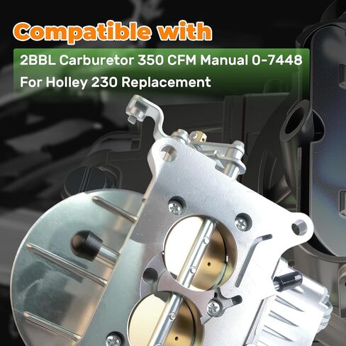 0-7448S 2 مكربن ​​برميل 2300 350CFM خنق يدوي، بديل لهولي 0-7448SA، متوافق مع سلسلة 2300 0-7448، أداء 2BBL كارب in Kuwait