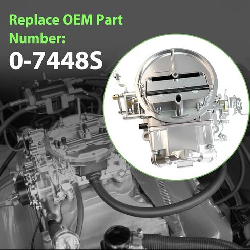0-7448S 2 مكربن ​​برميل 2300 350CFM خنق يدوي، بديل لهولي 0-7448SA، متوافق مع سلسلة 2300 0-7448، أداء 2BBL كارب in Kuwait