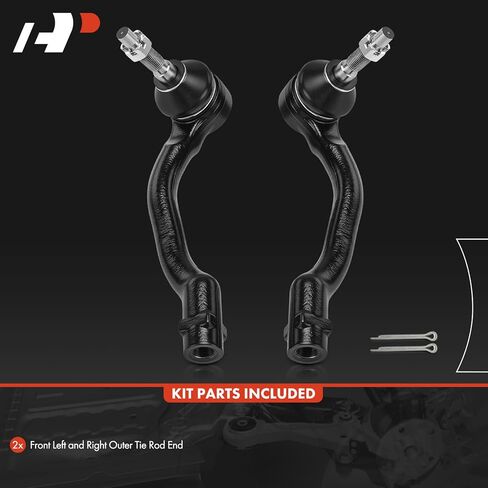 A-Premium 2 x Front Outer Tie Rod Ends, Compatible with Hyundai Genesis 2015-2016 & Genesis G80 2017, G90 2017-2019 in Kuwait