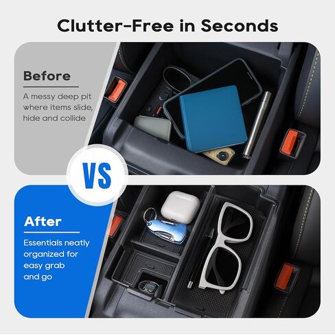 Upgrade Center Console Organizer fit for 2025 Ford Bronco 4 Door, Armrest Storage Box Tray Compatible with Ford Bronco 2025 Storage Accessories (Not Fit for 2-Door & Bronco Sport) in Saudi Arabia