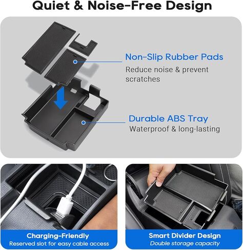 Upgrade Center Console Organizer fit for 2025 Ford Bronco 4 Door, Armrest Storage Box Tray Compatible with Ford Bronco 2025 Storage Accessories (Not Fit for 2-Door & Bronco Sport) in Saudi Arabia