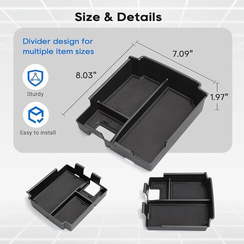 Upgrade Center Console Organizer fit for 2025 Ford Bronco 4 Door, Armrest Storage Box Tray Compatible with Ford Bronco 2025 Storage Accessories (Not Fit for 2-Door & Bronco Sport) in Saudi Arabia