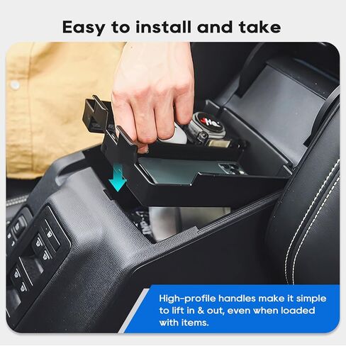 Upgrade Center Console Organizer fit for 2025 Ford Bronco 4 Door, Armrest Storage Box Tray Compatible with Ford Bronco 2025 Storage Accessories (Not Fit for 2-Door & Bronco Sport) in Saudi Arabia