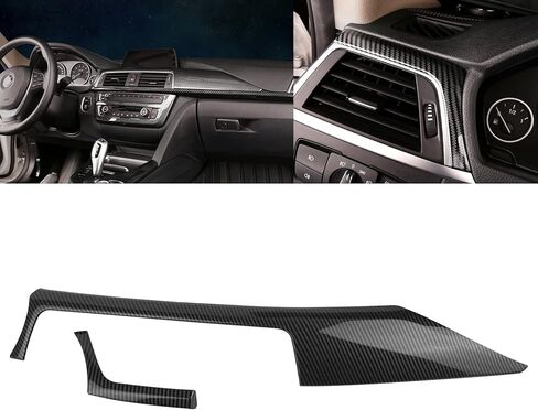 x xotic tech Dashboard Center Console Lower Stripe Cover Trim, Carbon Fiber Pattern, Compatible with BMW F30 F31 F32 F34 F36 3GT 3 4 Series in Kuwait