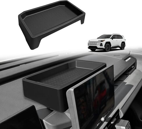 Muslogy Dashboard Storage Box Compatible with 2026 RAV4 LE/SE/XLE/Woodland Accessories Insert Behind Screen Console Organizer ABS Material, Only for 10.5 Inch Screen in Kuwait