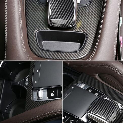 Center Console Gear Shift Panel Carbon Fiber Protective Frame Cover Trim for Mercedes Benz GLS X167 GLE W167 GLE Coupe C167 450 350 AMG 63 53 580 Decoration Interior Accessory in Saudi Arabia