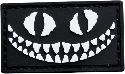 Cheshire Cat PVC Patch Tactical Morale – Glow in the Dark Patch for Backpacks, Caps, Gear & Vests – Hook & Loop Backing in Kuwait