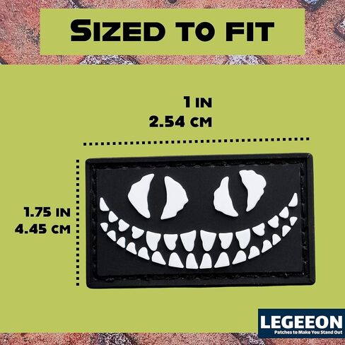 Cheshire Cat PVC Patch Tactical Morale – Glow in the Dark Patch for Backpacks, Caps, Gear & Vests – Hook & Loop Backing in Kuwait