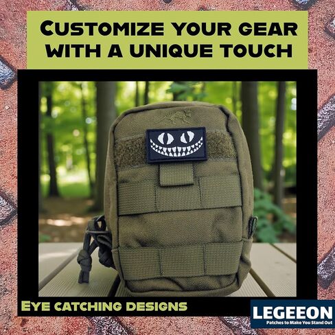 Cheshire Cat PVC Patch Tactical Morale – Glow in the Dark Patch for Backpacks, Caps, Gear & Vests – Hook & Loop Backing in Kuwait