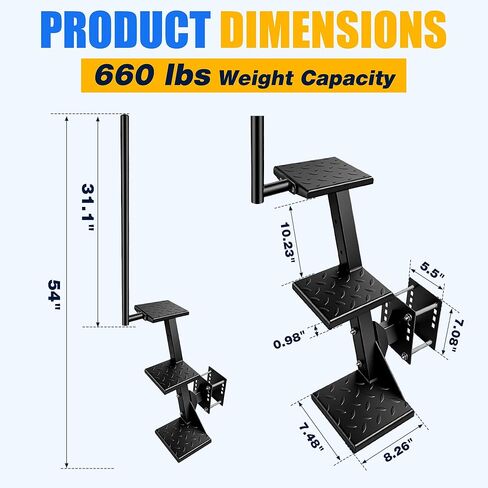 Loyala Boat Trailer Steps, 3-Step Heavy Carbon Steel Trailer Ladder with Handrail, 660 LBS Load Capacity Non-Slip Universal Boat Steps, Marine Boarding Ladder for Safe Boat Access in Saudi Arabia