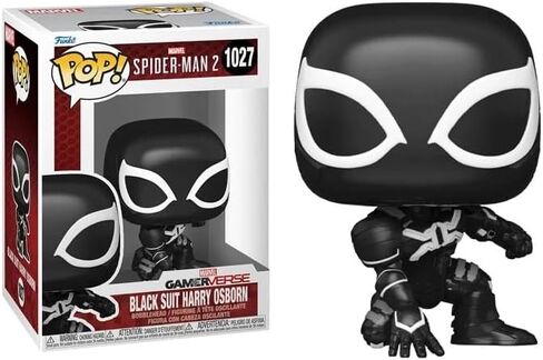 POP Marvel Gamerverse: Spider-Man 2 - Black Suit Harry Osborn Funko Vinyl Figure (Bundled with Compatible Box Protector Case), Multicolored, 3.75 inches in Saudi Arabia