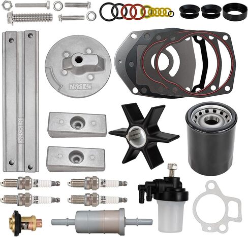 8M0090559 Maintenance Kit Fit for Mercury 40-60HP FourStroke EFI Outboard with BigFoot/Command Thrust Gearcase. Complete kit with Fuel Filter, Spark Plugs, Water Pump Impeller Repair Kit, etc. in Kuwait