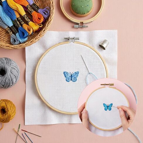 Elegaperma 14 Mesh Cross Stitch Cloth, 20"X 20" Large-Format Blank Cross-Stitch Fabric for Multi-Project Planning, Crossstitch Fabrics for Embroidery and Handmade Craft Creations(Cross-Stitch Fabric) in Saudi Arabia