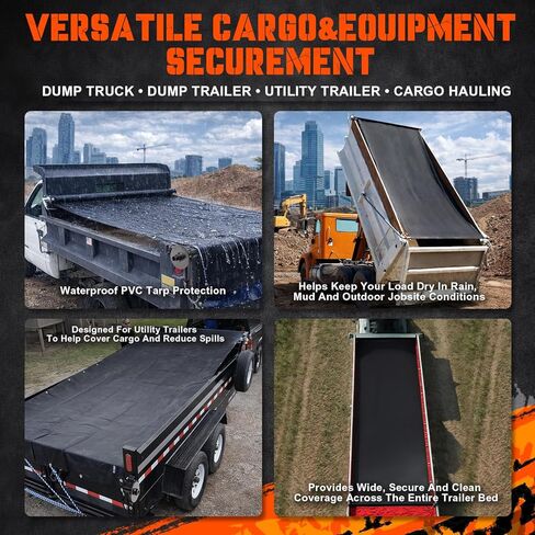 Products 7' x 18' Dump Truck Tarp Kit with Telescoping Aluminum Rollers & Complete Hardware (DTR KIT) in Saudi Arabia