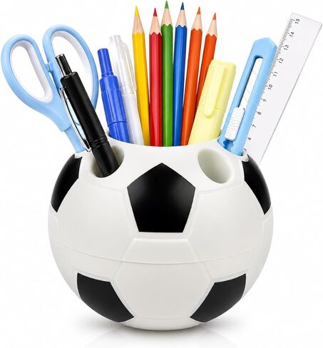 Soccer Pen Holder, Desktop Organizer, Soccer Shape Style in Saudi Arabia