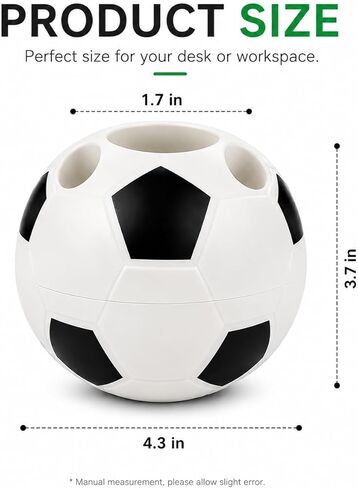 Soccer Pen Holder, Desktop Organizer, Soccer Shape Style in Saudi Arabia