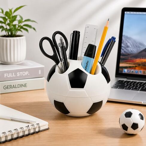 Soccer Pen Holder, Desktop Organizer, Soccer Shape Style in Saudi Arabia