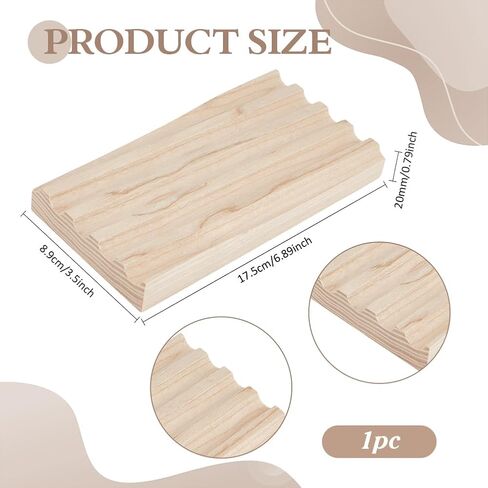 PH PandaHall Ash Wood Pen Tray Pen Display Stand Wave-Shaped Pens Holder Desk Pencil Organizer Fountain Pens Holder with 3 Compartments for Office Home Desktop Stationary Storage Supplies in Kuwait