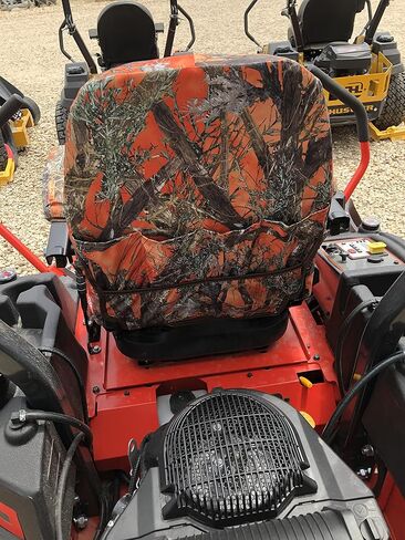 أغطية مقاعد Durafit، غطاء مقعد مناسب مخصص لسلسلة KUBOTA Zero Turn Mower Z700 وZ781i وKiota ZXC SE من نسيج MC2 برتقالي مموه إندورا in Kuwait