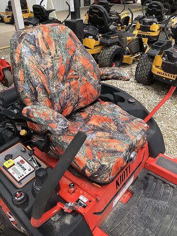 أغطية مقاعد Durafit، غطاء مقعد مناسب مخصص لسلسلة KUBOTA Zero Turn Mower Z700 وZ781i وKiota ZXC SE من نسيج MC2 برتقالي مموه إندورا in Kuwait