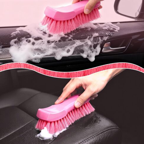 Nylon Upholstery Brush – Shed-Free & Long-Lasting Bristles, Scratch-Free Deep Cleaning Brush for Car Interior, Leather, Sofa, Carpet & Shoes in Saudi Arabia