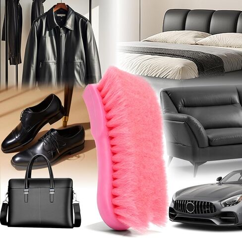 Nylon Upholstery Brush – Shed-Free & Long-Lasting Bristles, Scratch-Free Deep Cleaning Brush for Car Interior, Leather, Sofa, Carpet & Shoes in Saudi Arabia