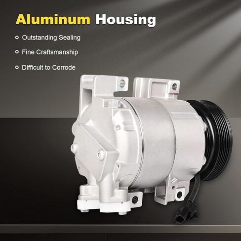 CO29074C Air Conditioning AC Compressor with Clutch Compatible with Nissan Altima 2.5L L4 2013-2018,Replaces 92600-3TA3B, 78664, 77664 in Saudi Arabia