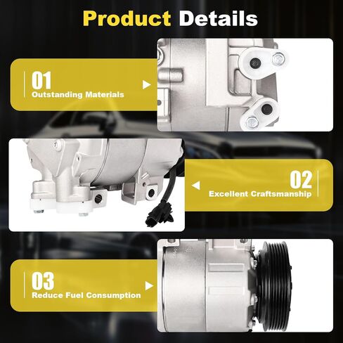 CO29074C Air Conditioning AC Compressor with Clutch Compatible with Nissan Altima 2.5L L4 2013-2018,Replaces 92600-3TA3B, 78664, 77664 in Saudi Arabia