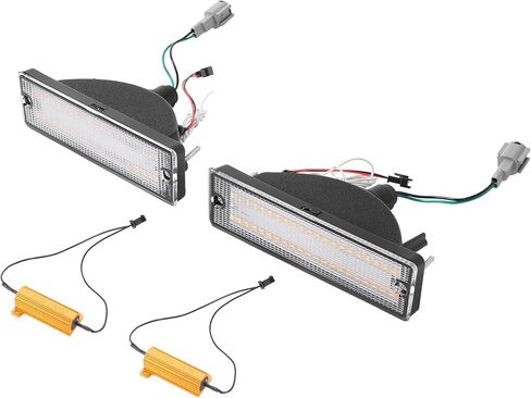 زوج من مصابيح إشارة الانعطاف من HECASA متوافقة مع 1988-1997 Nissan D21 Hardbody Pickup 1988-1995 Nissan Pathfinder عدسة بلاستيكية شفافة (PMMA+PP) in Kuwait