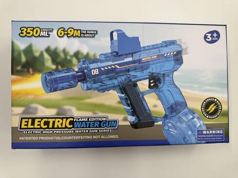 EagleGrove Electric Water Gun with Lights, 2 Batteries, 350CC, 26-29FT & Recoil Effects, Automatic Water Guns Blaster Squirt Gun, Water Toys for Swimming Pool Party Beach Outdoor Play in Kuwait