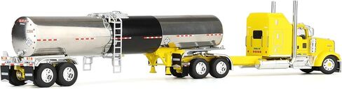 First Gear DCP 1/64 Kenworth W900L 60in Aerodyne Sleeper Cab شبه مع مقطورة خزان برينر، نقل مزدوج C 60-2147 in Kuwait