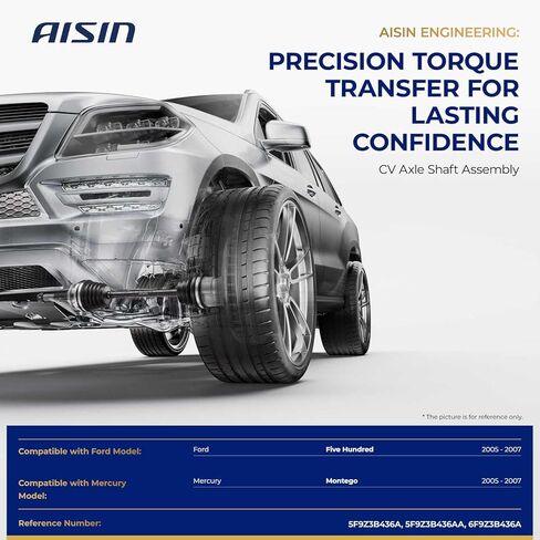 AISIN AFTERMARKET CVAFD-00708 مجموعة عمود المحور الأمامي للركاب - متوافق مع Ford Five Hundred Mercury Montego 2005-2007 - محرك العجلات الأمامية (FWD) in Kuwait