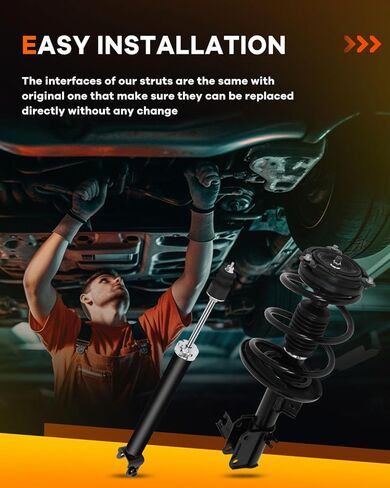 Front Struts and Rear Shocks for Nissan, OCPTY 4x Struts and Shocks Complete Assembly Amortiguadores Fits 2013 2014 2015 2016 2017 for Nissan Altima Quick Struts Assembly with 172902 349075 in Kuwait