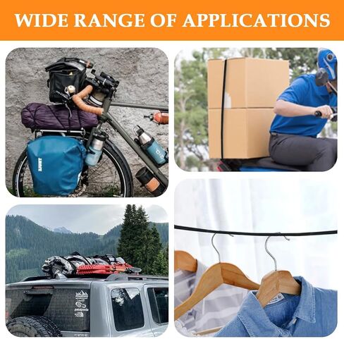 Bungee Cords with Hooks, 12 Inch Superior Latex Heavy Duty Outdoor Bungee Cords with Plastic Steel Hooks for Camping, Tarps, Bike Rack, Tent (4 Pack, Black) in Saudi Arabia