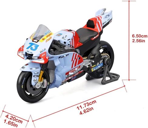 HTLNUZD 1/18 GP23#73 Alex Marquez Casting Alloy Diecast نموذج دراجة نارية - سيارة ممتازة قابلة للجمع لعشاق in Kuwait