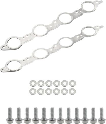 12617944 for Chevy Silverado 1500 2500 Sierra LS Exhaust Manifold Gasket&Bolts Compatible with Silverado Sierra Suburban 1500 2500 HD Yukon CTS Escalade MLS LS LQ LM7 4.8L 5.3L 5.7L 6.0L 6.2L in Saudi Arabia